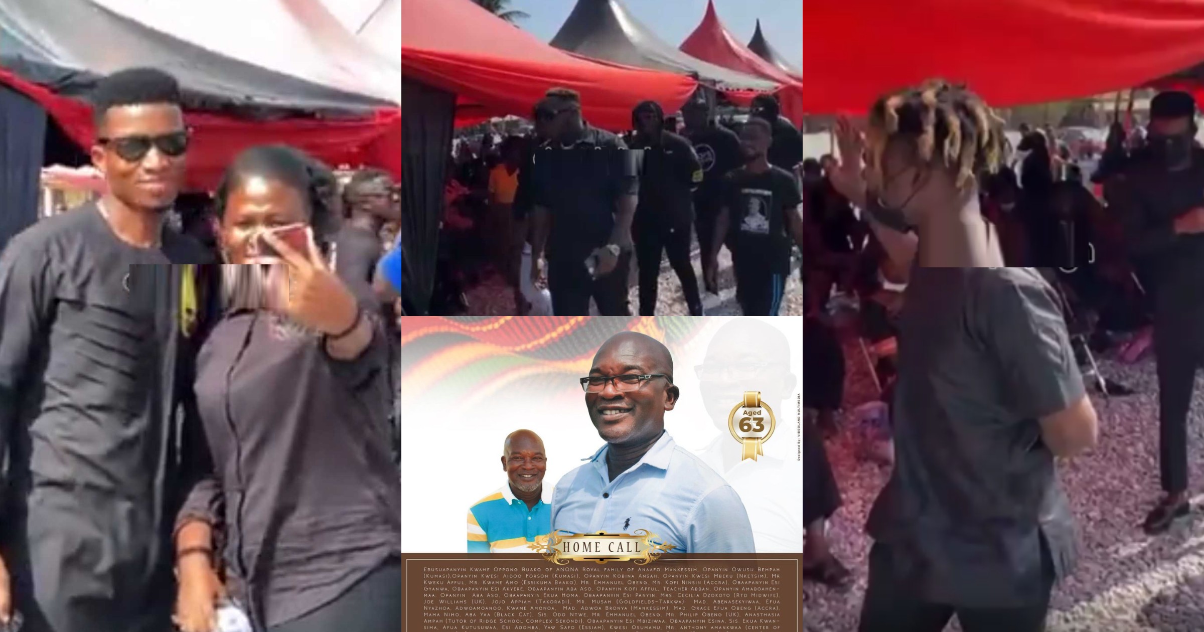 Quamina MP Buries Dad; Medikal, Kofi KInaata, DopeNation Support Him (Video)