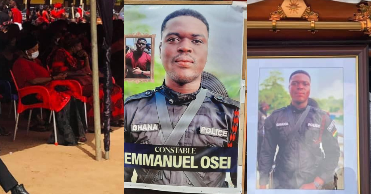 Emmanuel Osei: Policeman killed in bullion van attack goes home, sad photos pop up