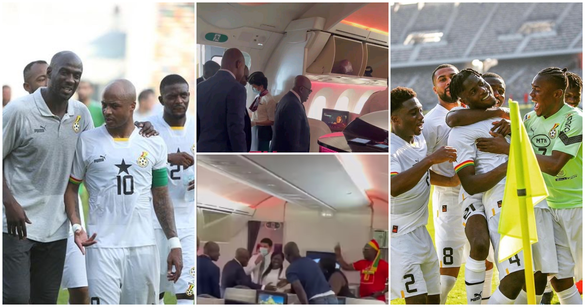 "3ny3 de3 ehia ni": Video of Akufo-Addo flying to Qatar to watch Black Stars stirs maassive anger online