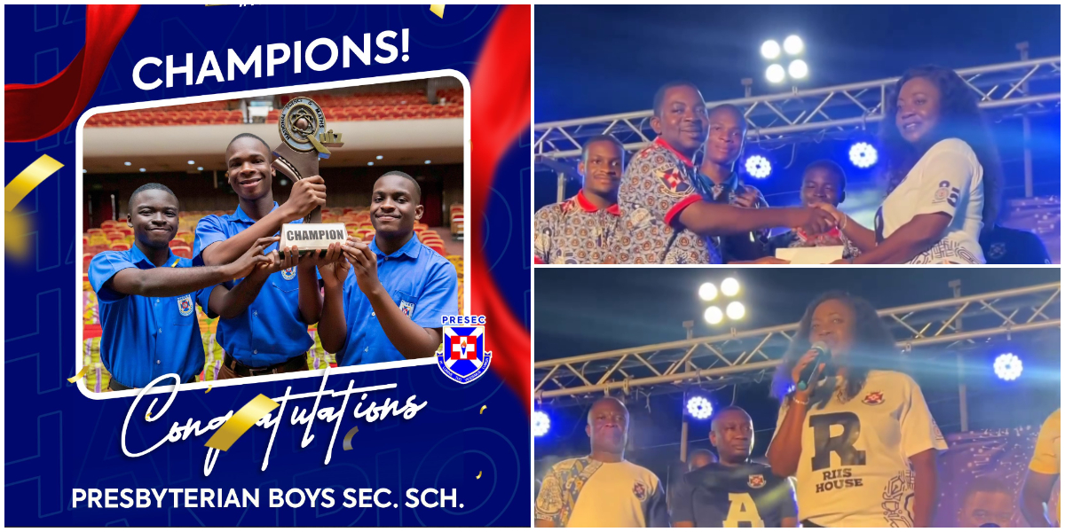 Presec NSMQ contestants awarded GH¢60k by alum after winning trophy for the 8th time