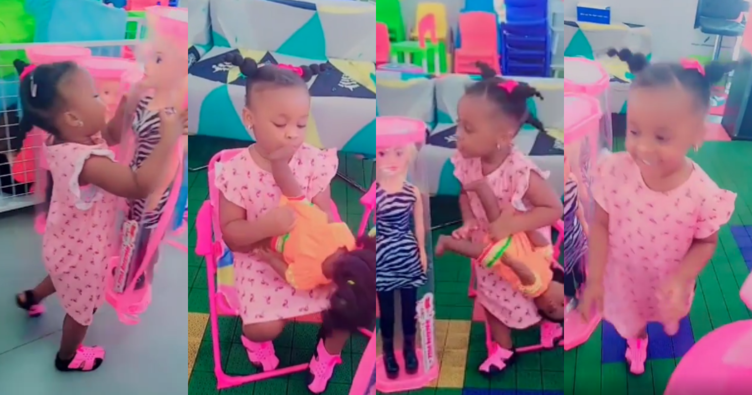 N'ano ne brofo mpo n'eku me - Video of Baby Maxin talking to her dolls with big English impresses fans