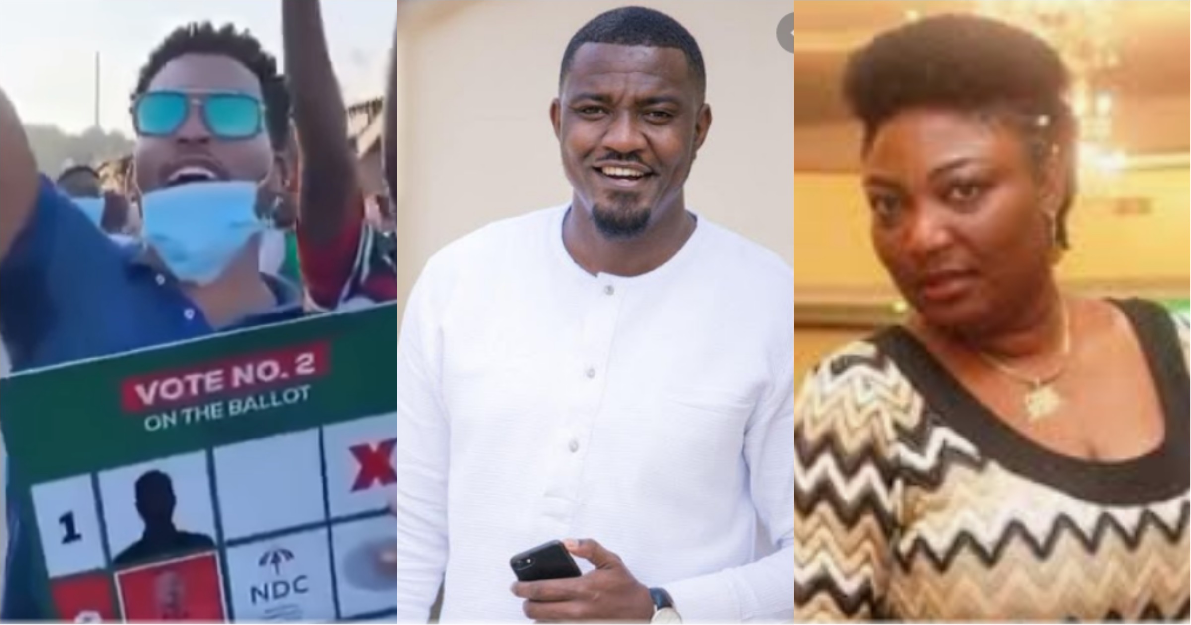 Election 2020: Sefa Kayi's baby mama, James Gardener, others campaign for John Dumelo