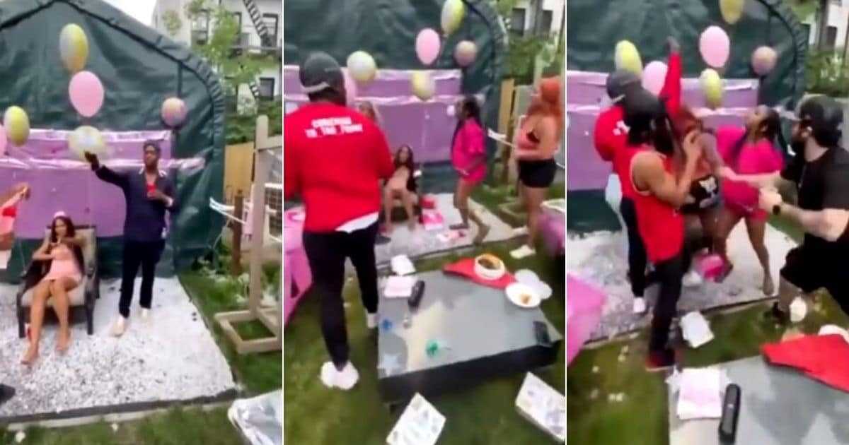 Man throws baby shower for bae, his other baby mama shows up