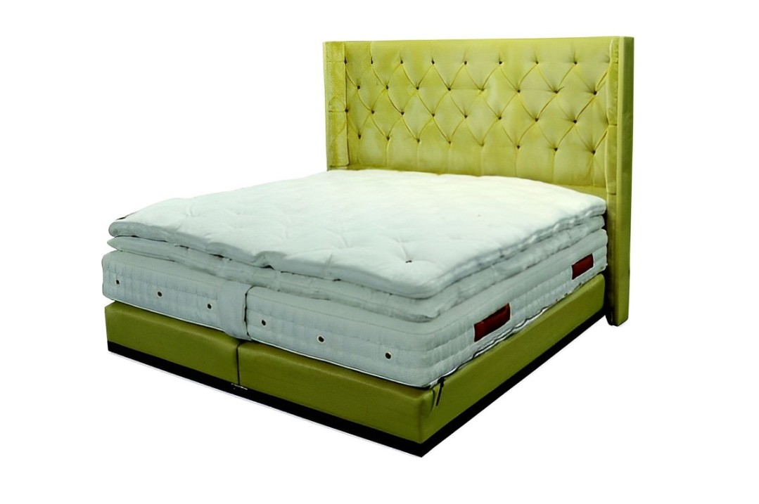 No. 1 by Savoir mattress on a green bed