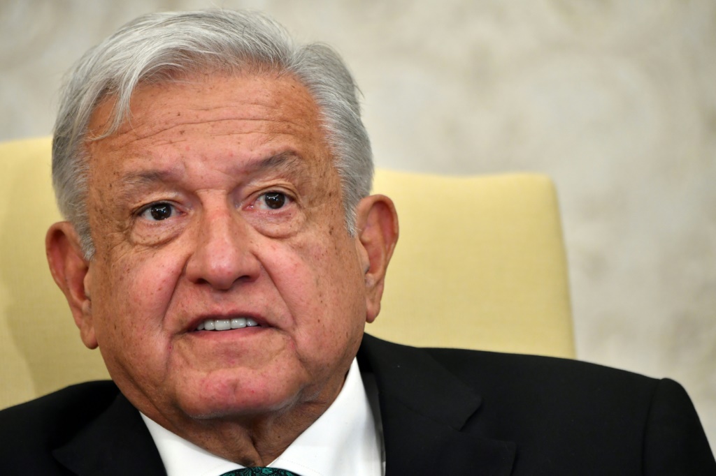 Mexican President Andres Manuel Lopez Obrador (pictured July 2022) said he is going to see 'how the rescue's going' of the trapped mine workers