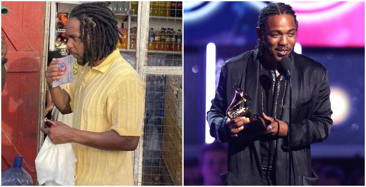 US rapper & 14-time Grammy winner Kendrick Lamar seen drinking 'pure water' on street in Accra