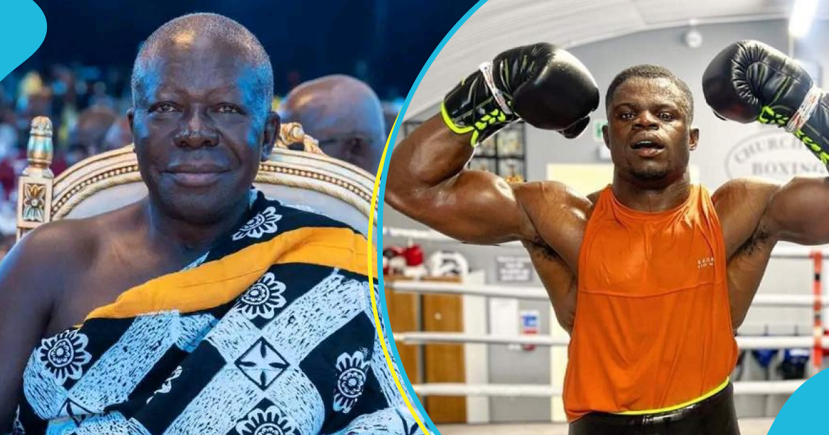 Freezy Macbones visits Otumfuo, receives his blessings ahead of boxing bout