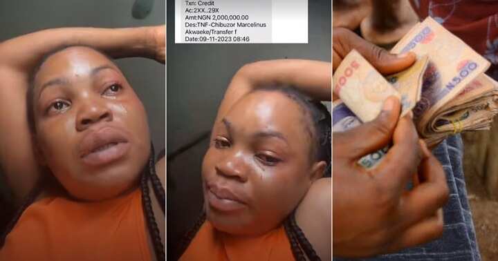 Lady in tears after receiving N2 million credit alert