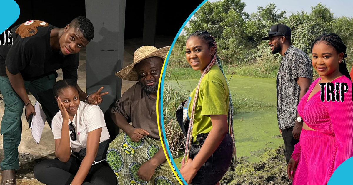 Yvonne Nelson and the cast of Tripping