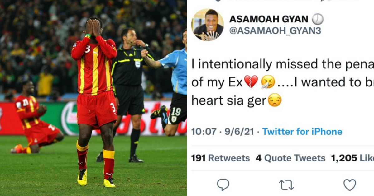Asamoah Gyan sends strong warning to fake account claiming he missed 2010 penalty on purpose