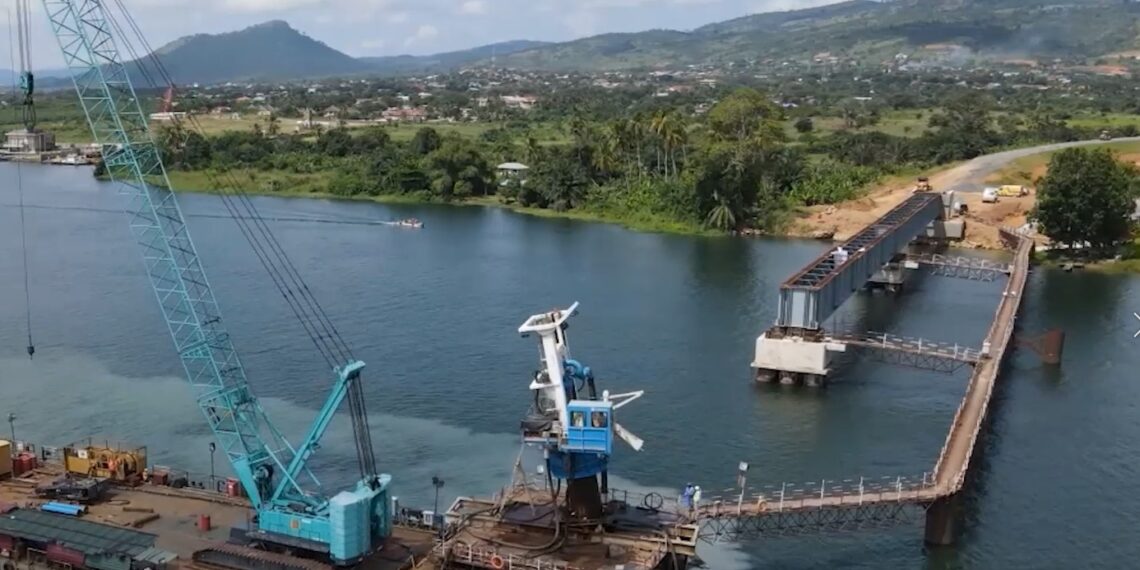 Ariel view of the Tema-Mpakadan rail project