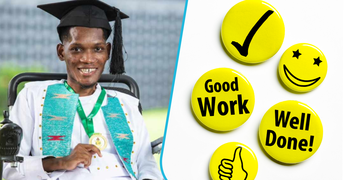 Physically challenged man Bright Antwi Frimpong graduates from KNUST.