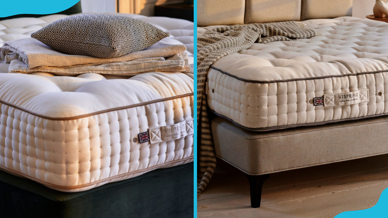 Two white Diamond Majesty mattresses on different beds