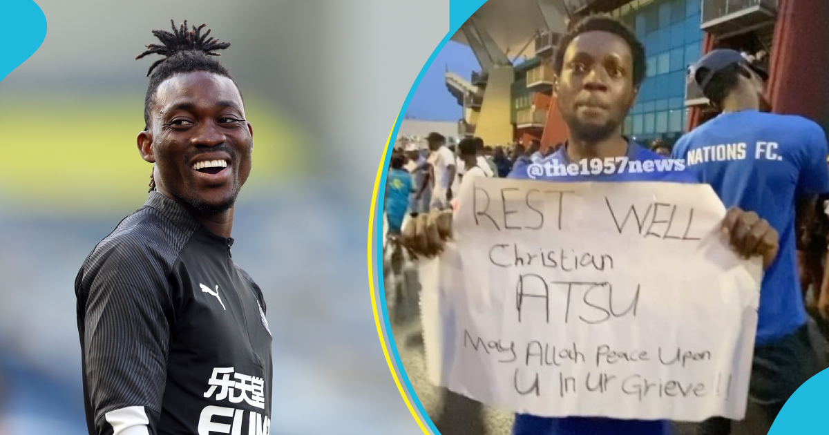 A fan remembers Christian Atsu at the Accra Sports Stadium