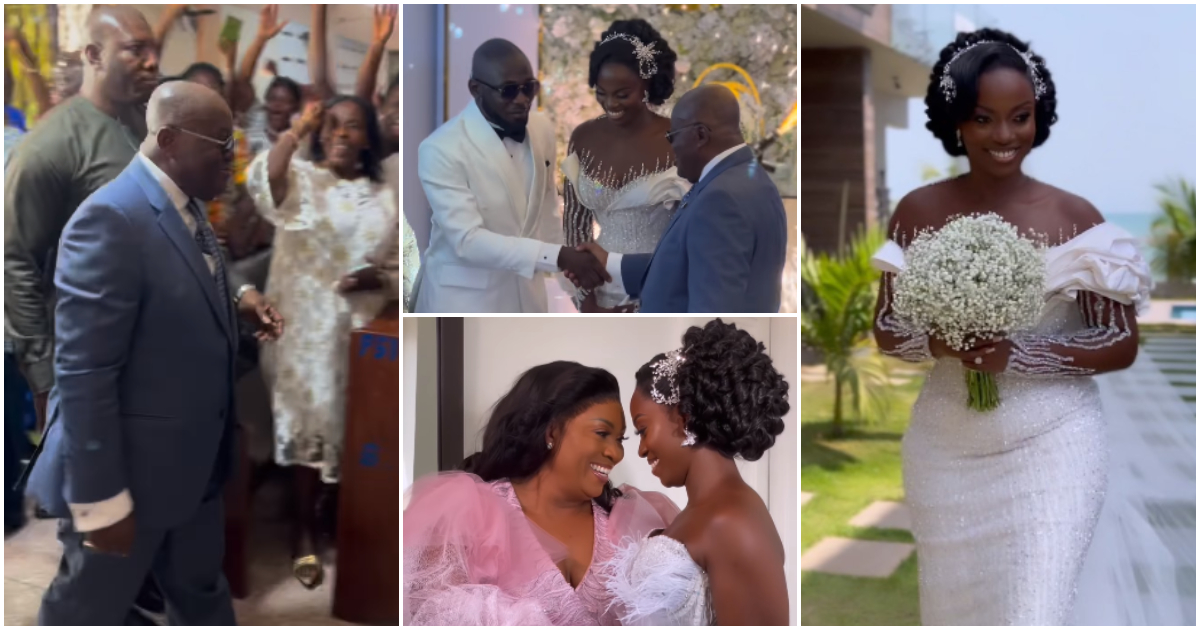Hawa Koomson: Akufo-Addo attends lavish wedding of Ghanaian MP's pretty daughter; videos emerge