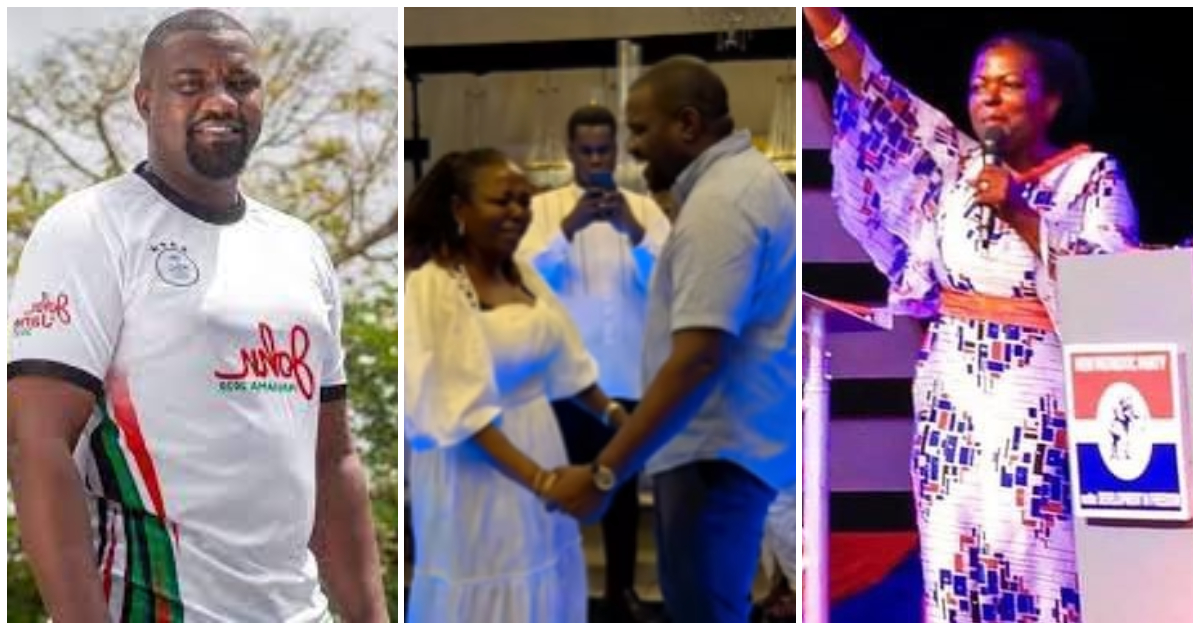 Photo of John Dumelo and Lydia Seyram Alhassan dancing together