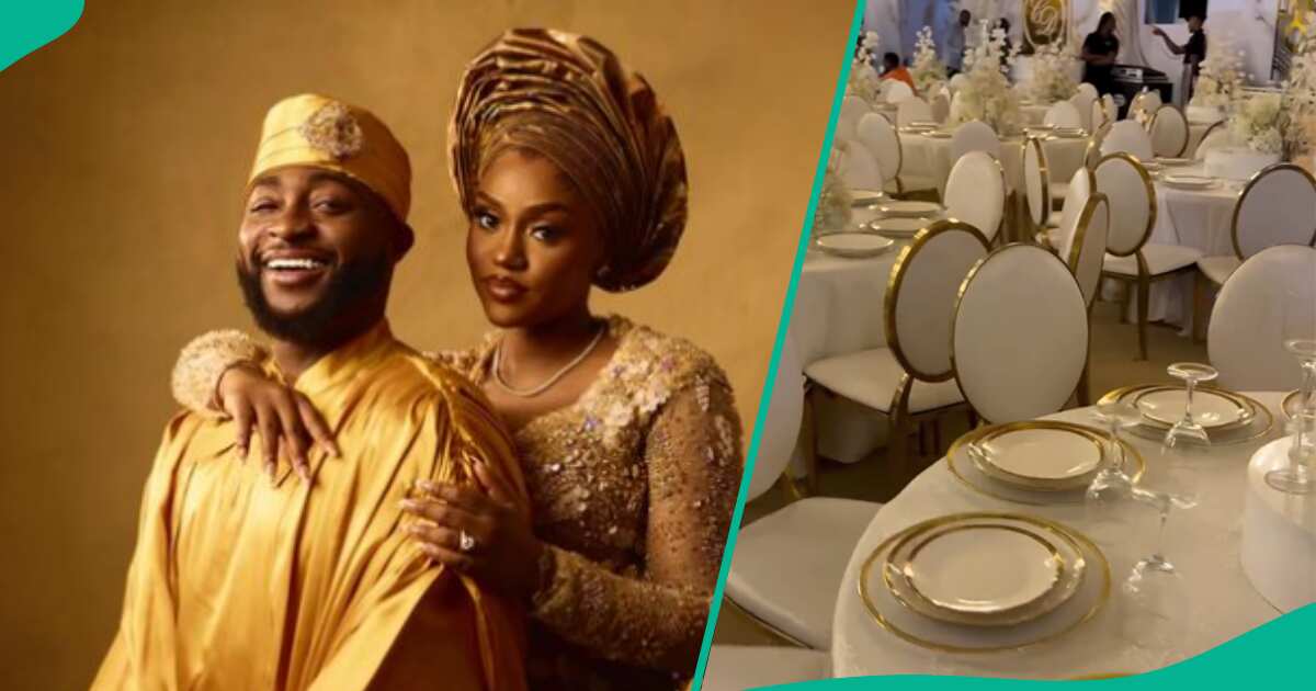 Davido and Chioma's wedding decor gets Nigerians talking.
