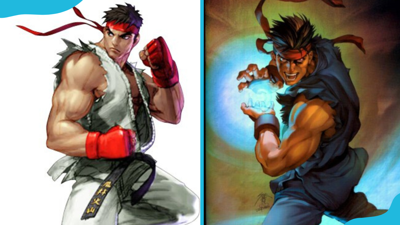Ryu from Street Fighter Street Fighter in two fight scenes