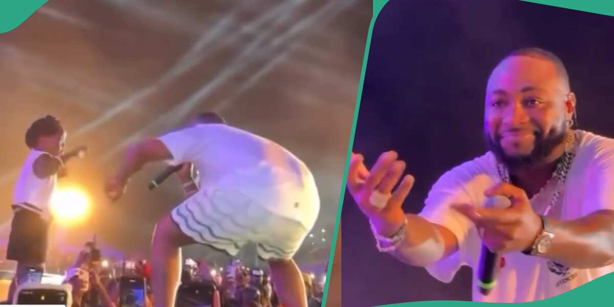 Video as Davido invites young Ugandan fan on stage, dances with little girl: “So sweet to watch”