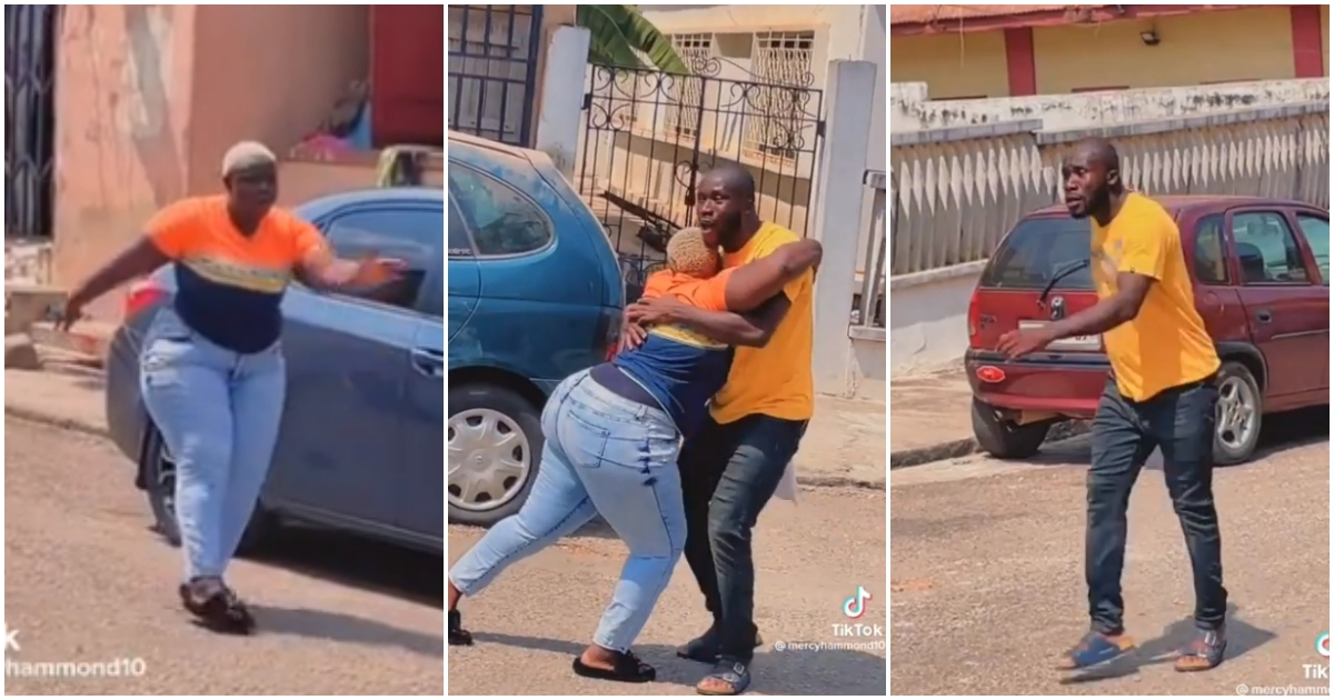 Dr Likee: Video Of Ras Nene And Ama Tundra Recreating Scene From Nico And Sekina Sparks Reactions