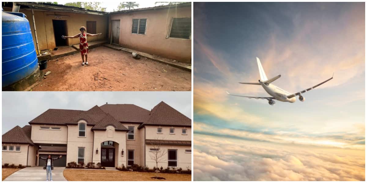 Joy as village woman succeeds abroad after leaving Nigeria, acquires fine house in US, photos spark reactions
