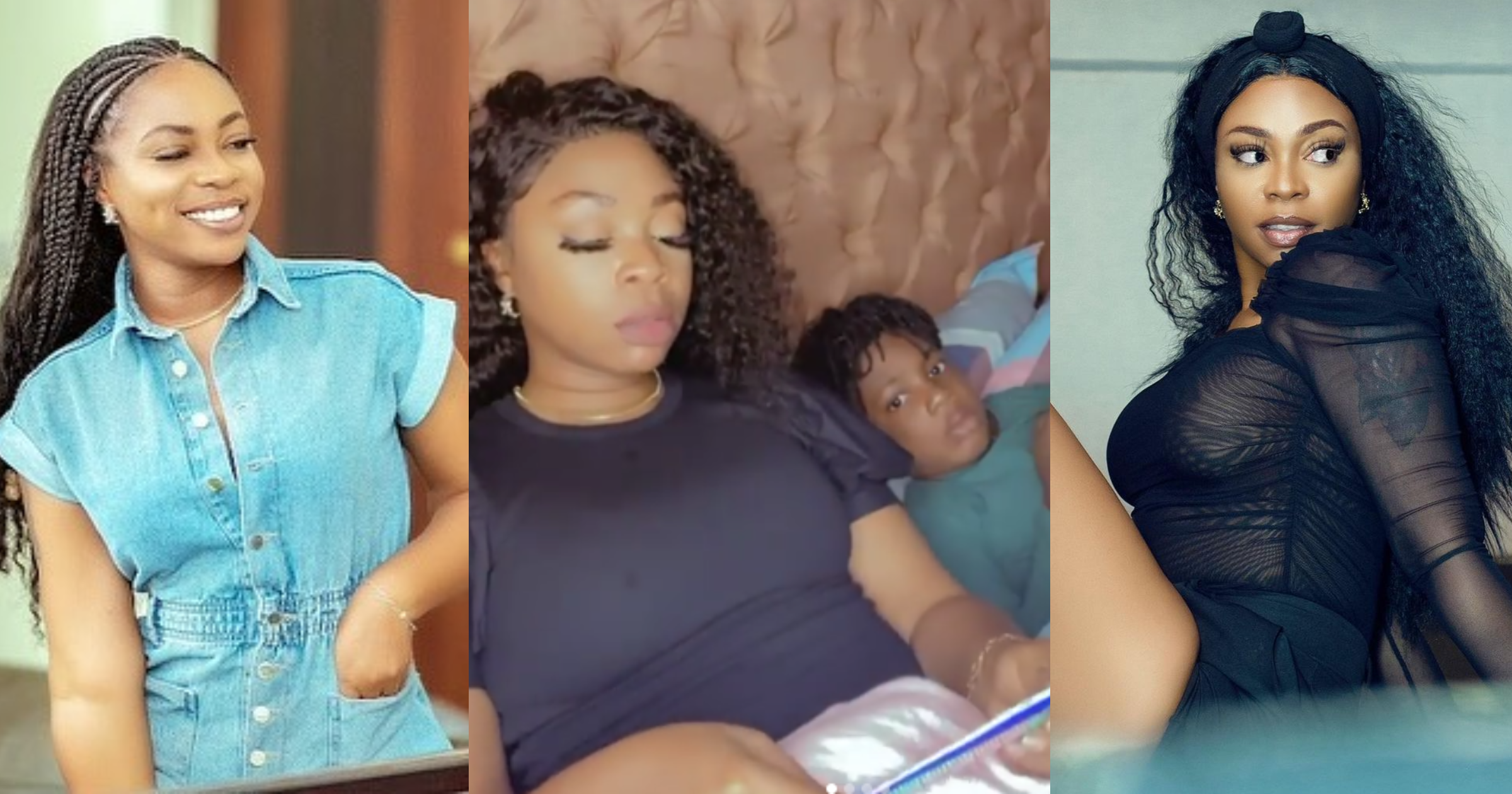 Please leave him - Fans beg as Michy rebukes Shatta Wale's son for 'stealing' candy, he blames aunty in video