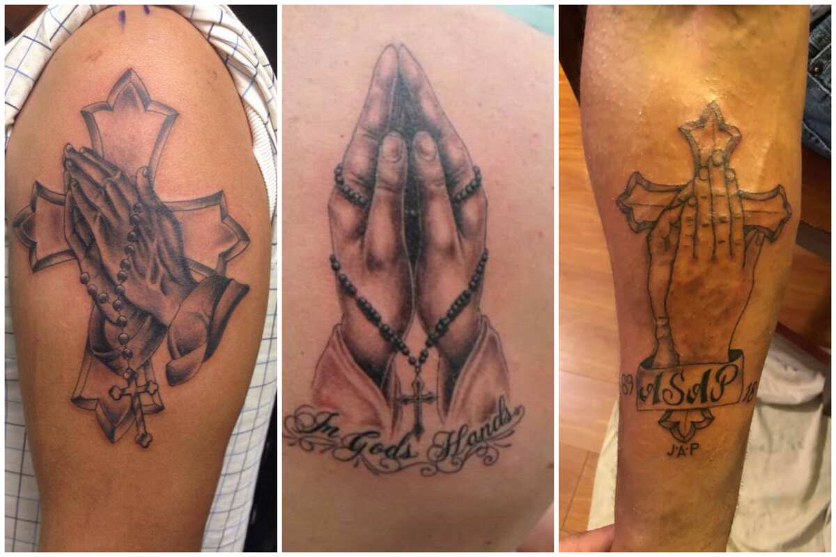 Tattoo uploaded by Quinton Artis  Praying hands cover up piece  Tattoodo
