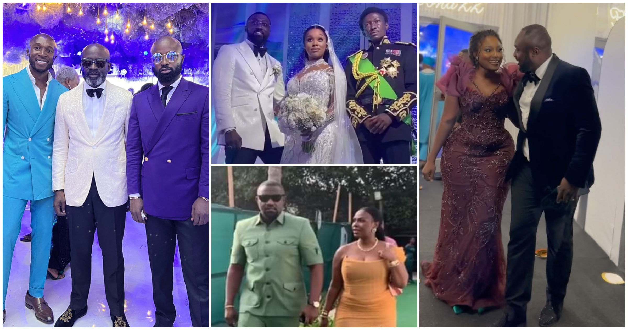 Beautiful videos drop as rich and famous Ghanaians turn up for Kojo Jones' plush white wedding at the beach