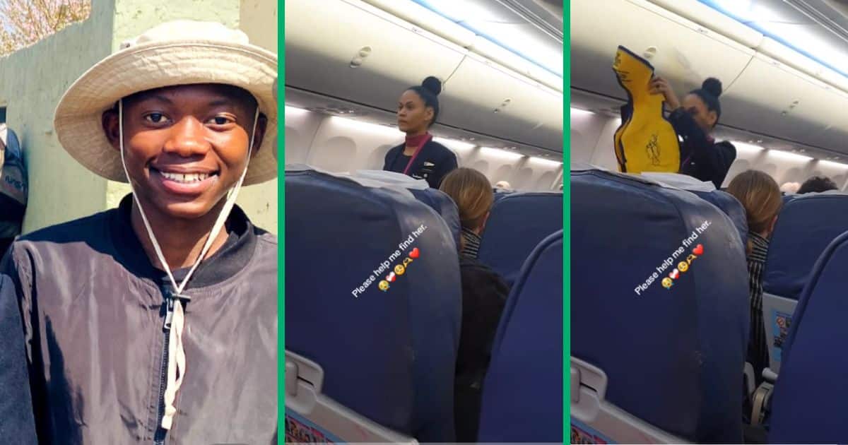 man shows flight attendant crush