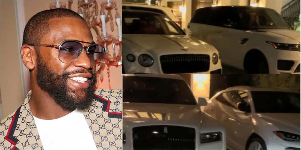 7 toys for 7 days, 8 security men - Mayweather showoff exotic cars, guards