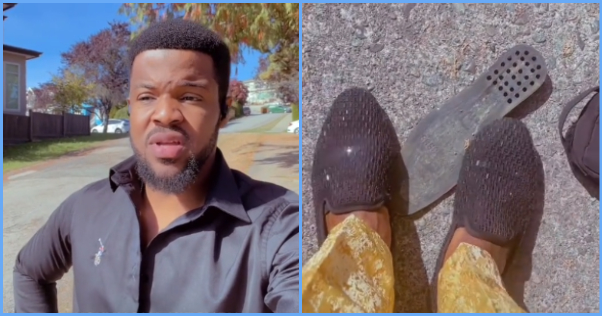 Ghanaian man relocates to Canada, laments he cannot find a shoemaker, video sparks reactions