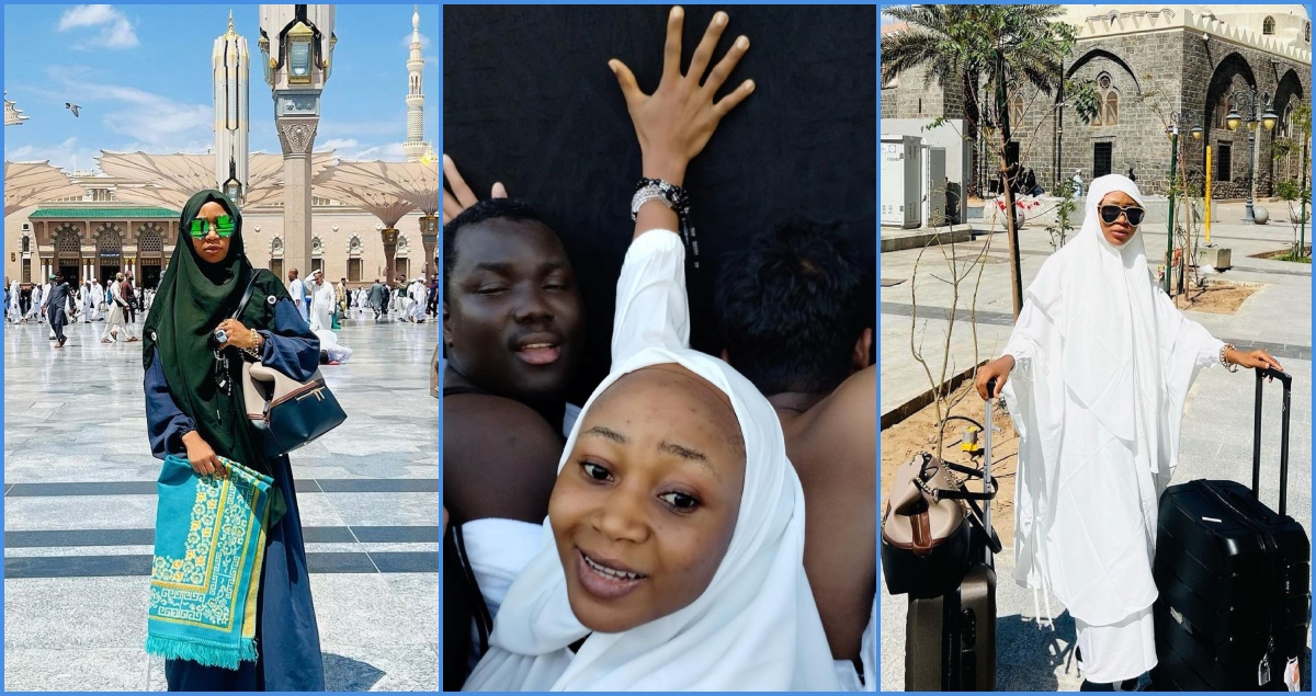 Akuapem Poloo officially becomes a Hajia after completing pilgrimage to Mecca, touches Kaaba