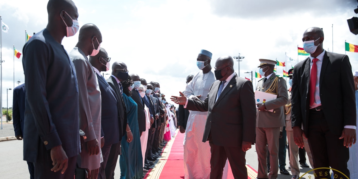 Photos drop from President Akufo-Addo meeting with interim Malian president