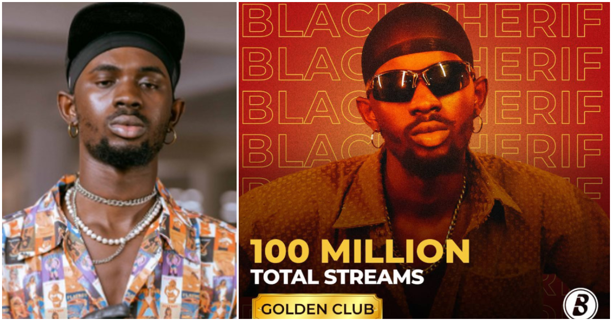 Black Sherif hit 100 million streams on Boomplay