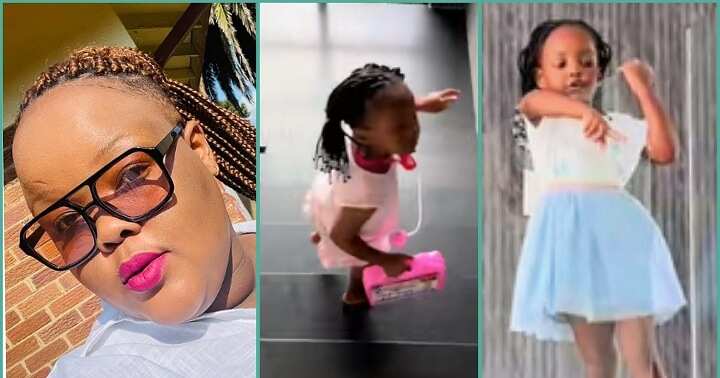 Lady, 27, shares video of 4-year-old sister with 23 years gap, video trends: "She calls me mummy"