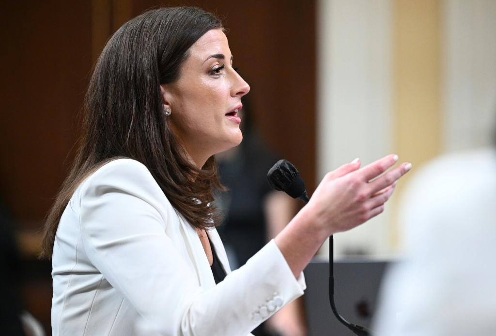 Cassidy Hutchinson, a former top White House aide with unique access to president Donald Trump and the inner workings of the West Wing, testifies on Capitol Hill on June 28, 2022