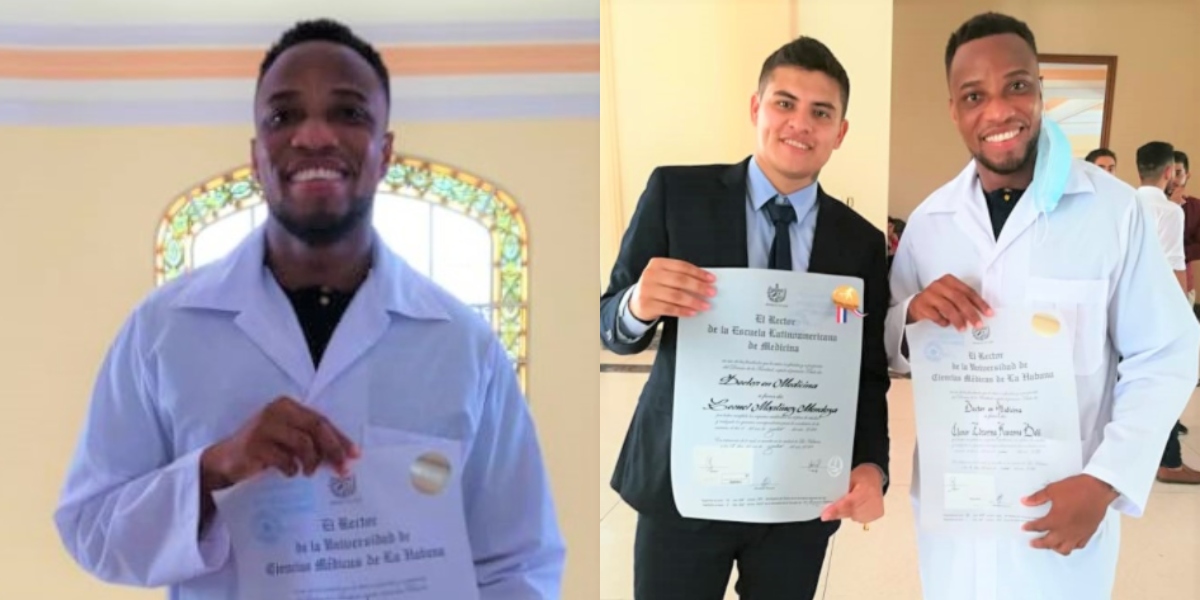 PHOTOS: Brilliant Ghanaian Dr. Kwame bags Golden certificate as he graduates from top university