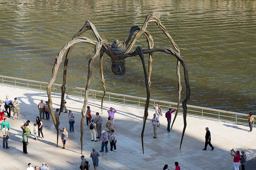 The Spider bronze sculpture Maman at Guggenheim Museum Bilbao, Spain.