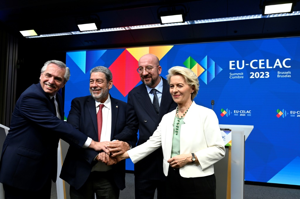 European Commission President Ursula von der Leyen said she was very confident that talks on implementing the EU-MERCOSUR trade pact between Brussels and Argentina, Brazil, Paraguay and Uruguay would succeed in "coming months"