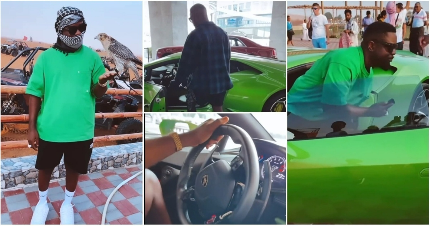 Sarkodie Spotted Driving A 2022 Lamborghini Huracan Worth Over GH₵3 Million In Dubai; Video Causes Stir