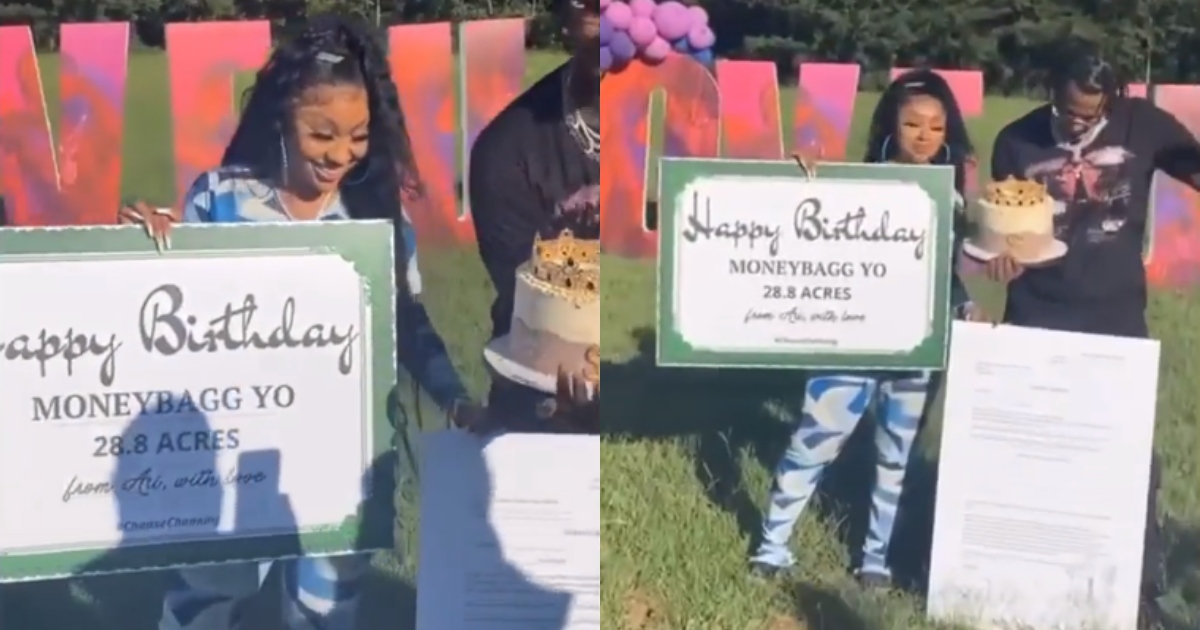 Many React as Loving Girlfriend Buys 28 acres of Land for Boyfriend on his Birthday