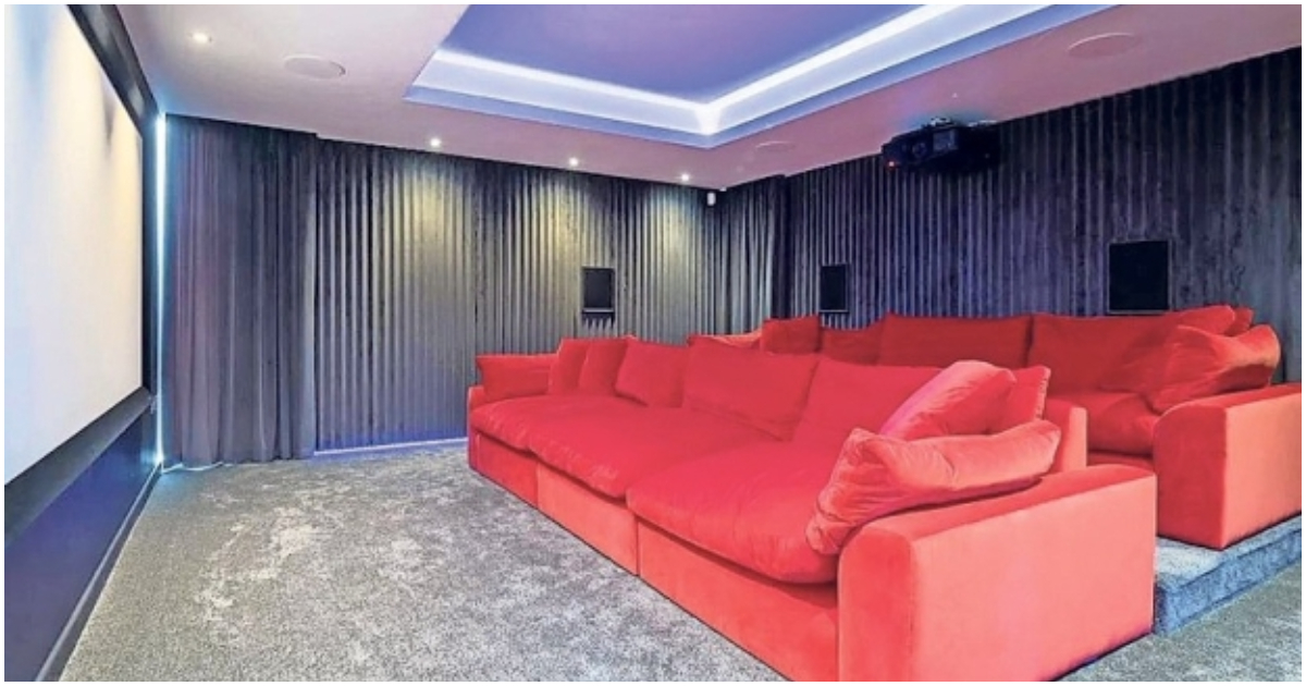 The movie theatre in Ronaldo's Manchester-based home