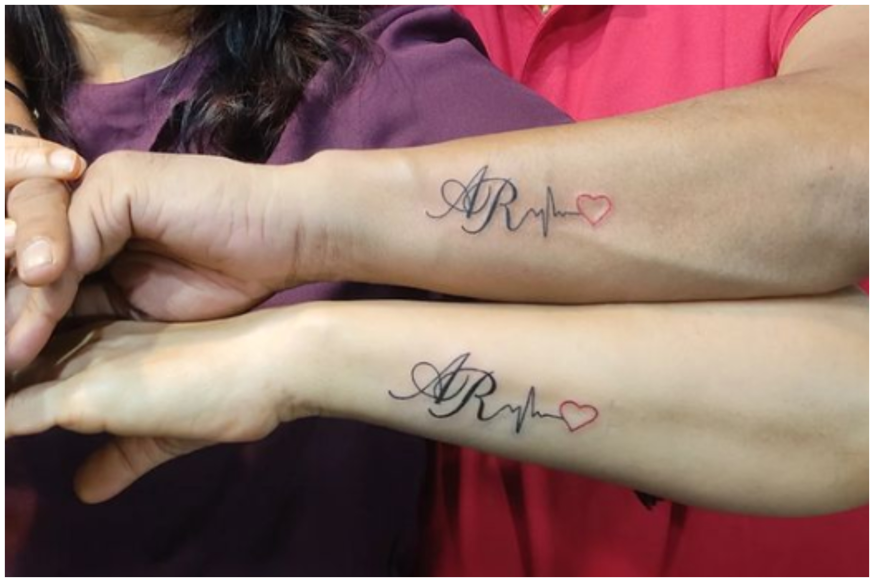 Beautiful Couple Tattoos | Wedding Anniversary Tattoos | Aliens Tattoo