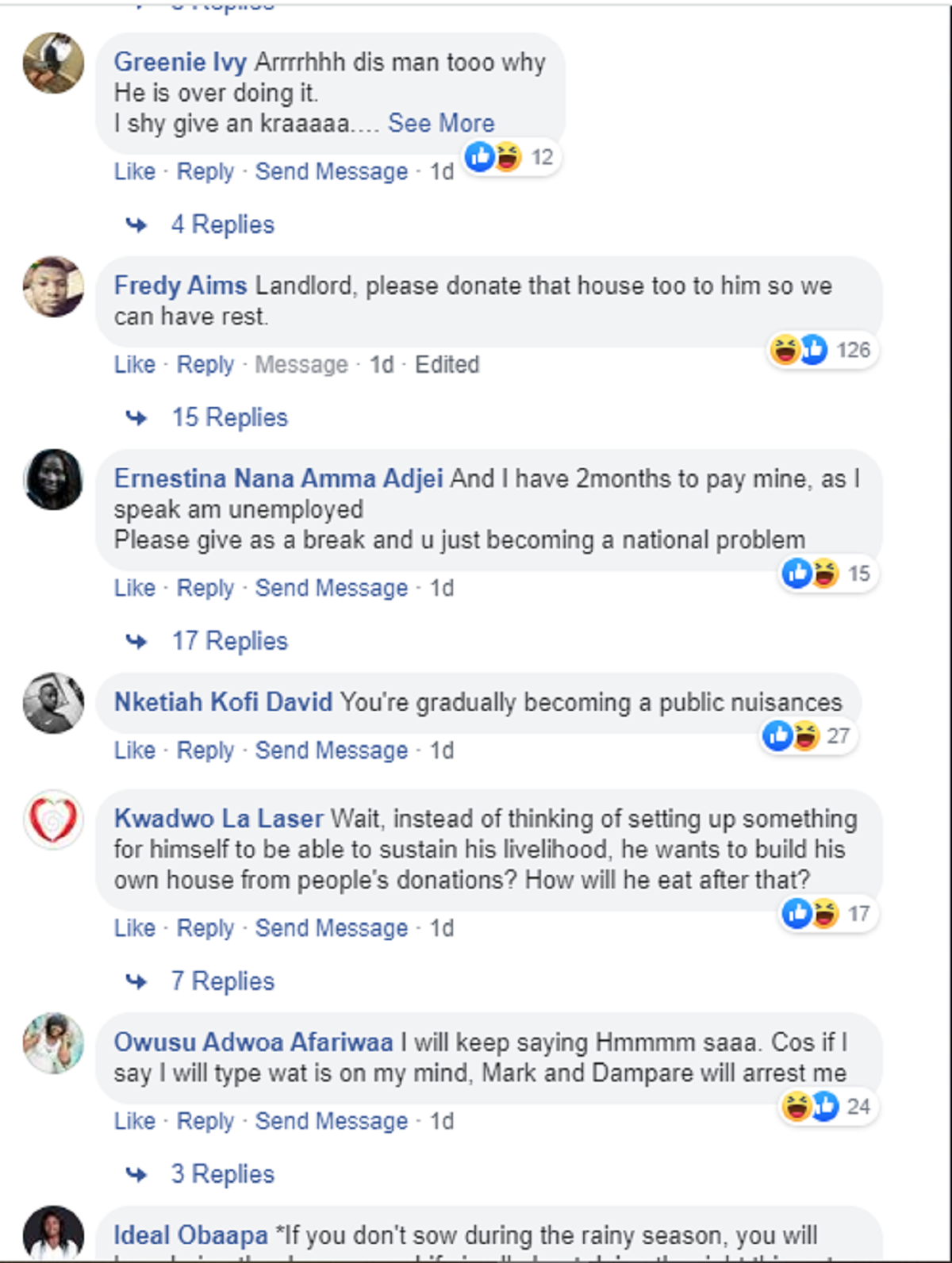 Ghanaians Angrily React to TT Begging for Another rent After over 100k Donations
