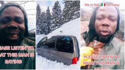 GH man in Italy laments freezing temperature as he shares a day's hustle; stubborn netizens say “we'll still travel”