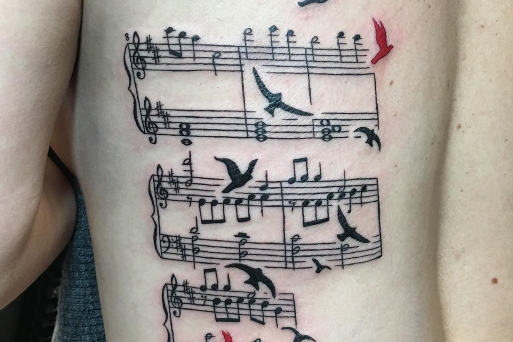 Tattoo uploaded by @TattsByMookie • Music Note + Heartbeat • Tattoodo