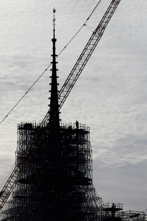 The spire is once again visible after its restoration