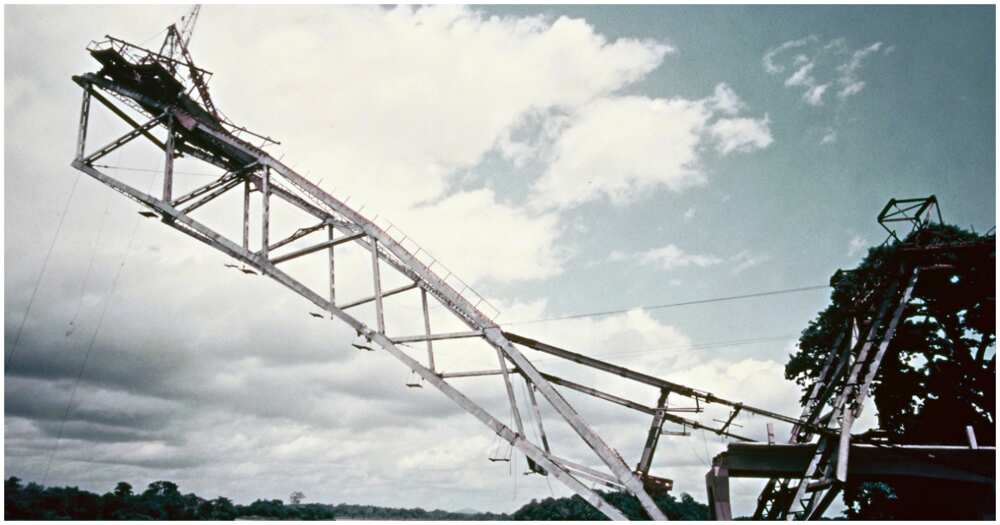 The Adomi Bridge when it was under construction