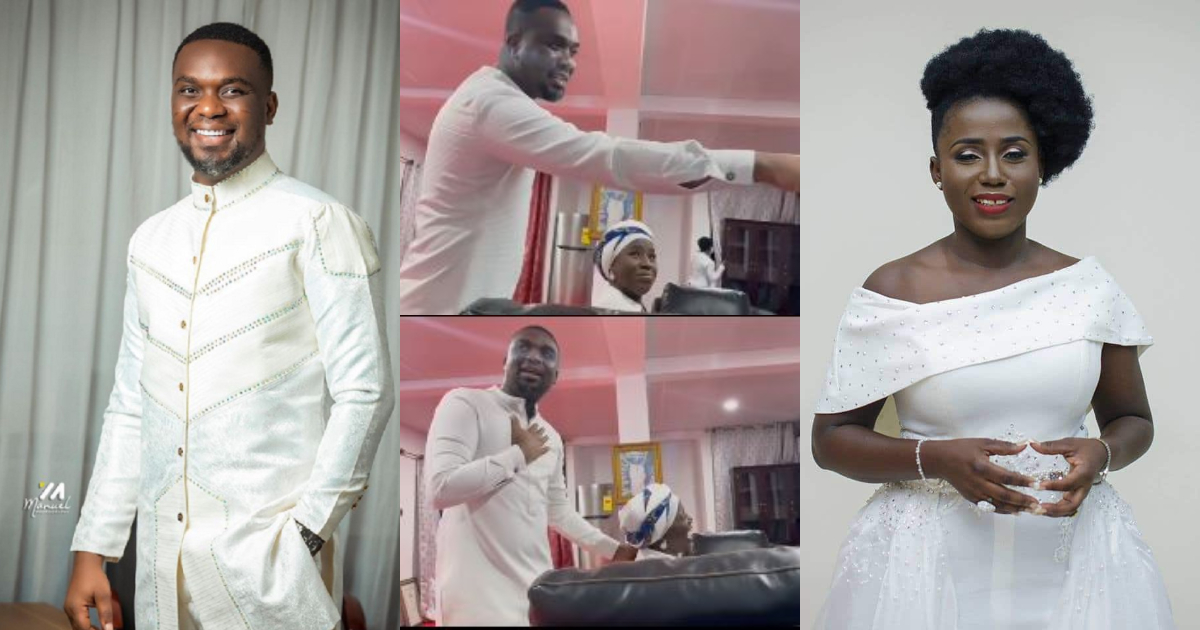 Joe Mettle visits Diana Hamilton in her plush home; cracks ribs with his broken Twi in new video