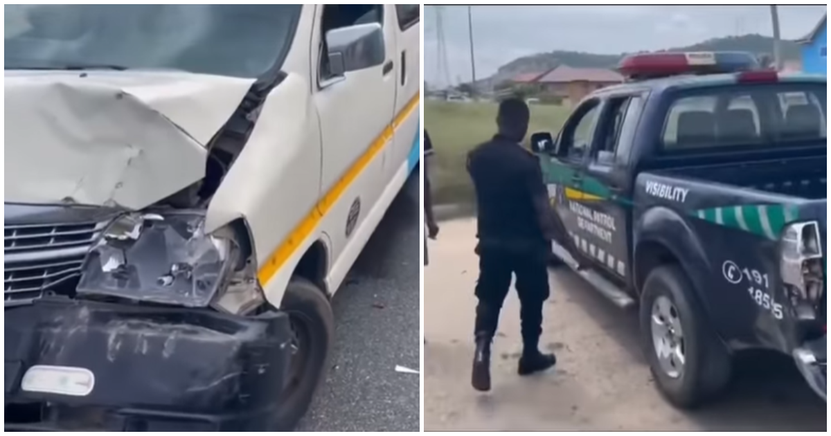 Police Officers causes collision after wrong U-turn